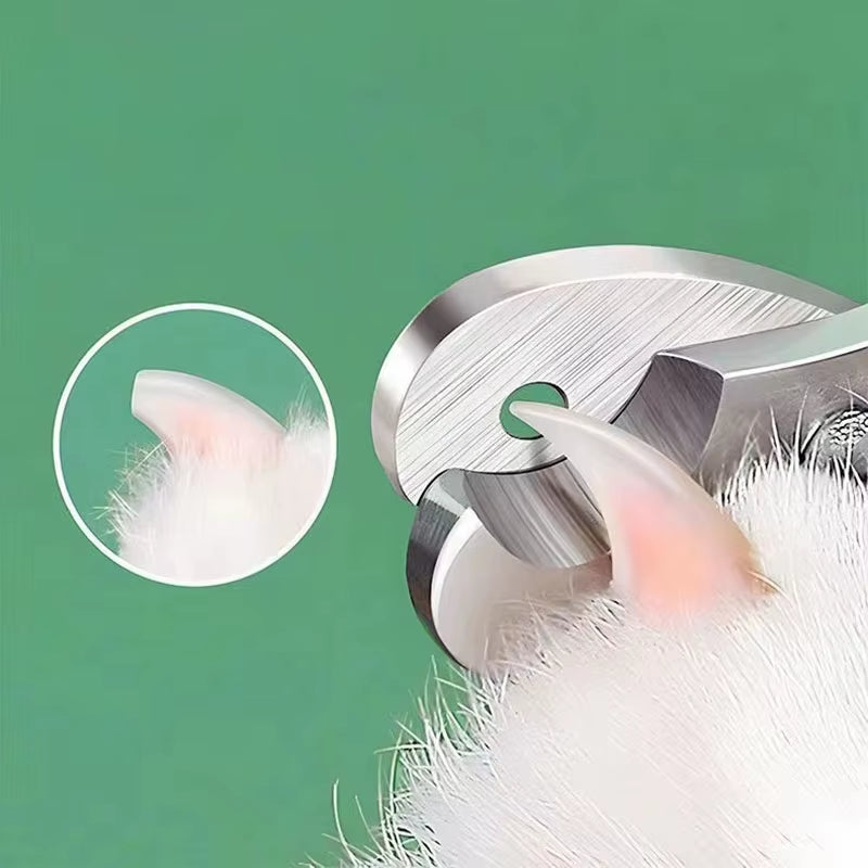 Stainless Steel Cat & Dog Nail Clippers, Pet Claw Trimmer