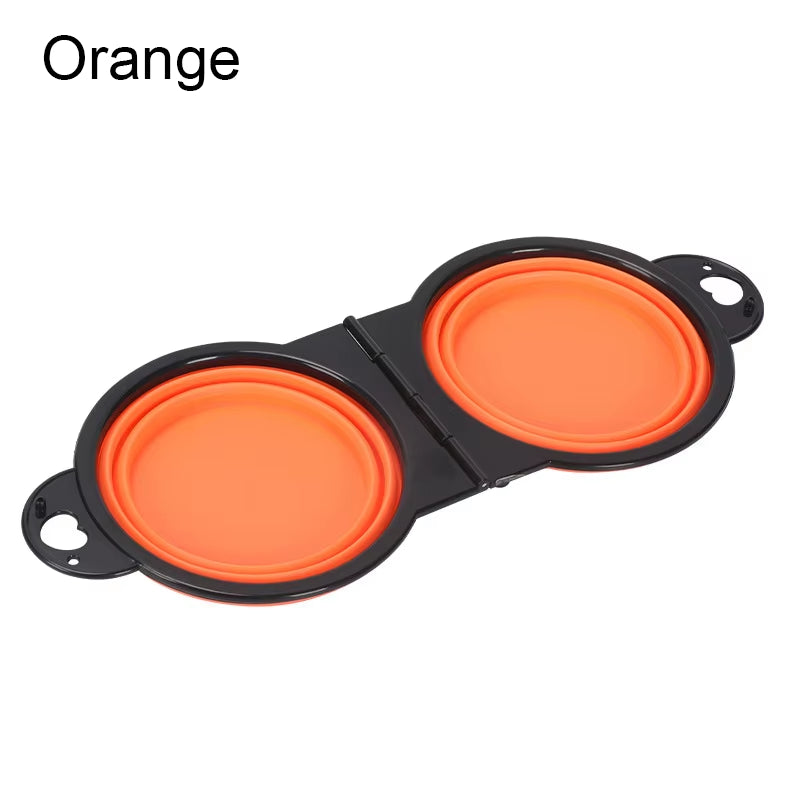 Collapsible Double Dog Bowl