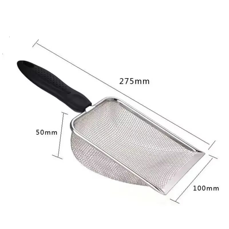 2X2mm Fine Pores Stainless Steel Cat Litter Shovel Pet Supplies