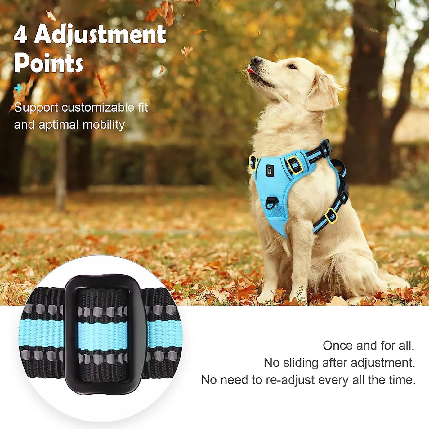 No Pull Dog Harness, Adjustable Soft Padded Pet Vest