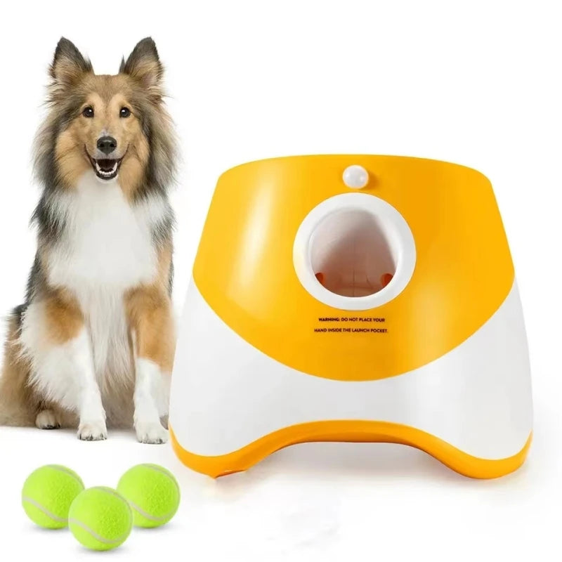 Automatic Dog Tennis Launcher Toy - Interactive Mini Throwing Machine