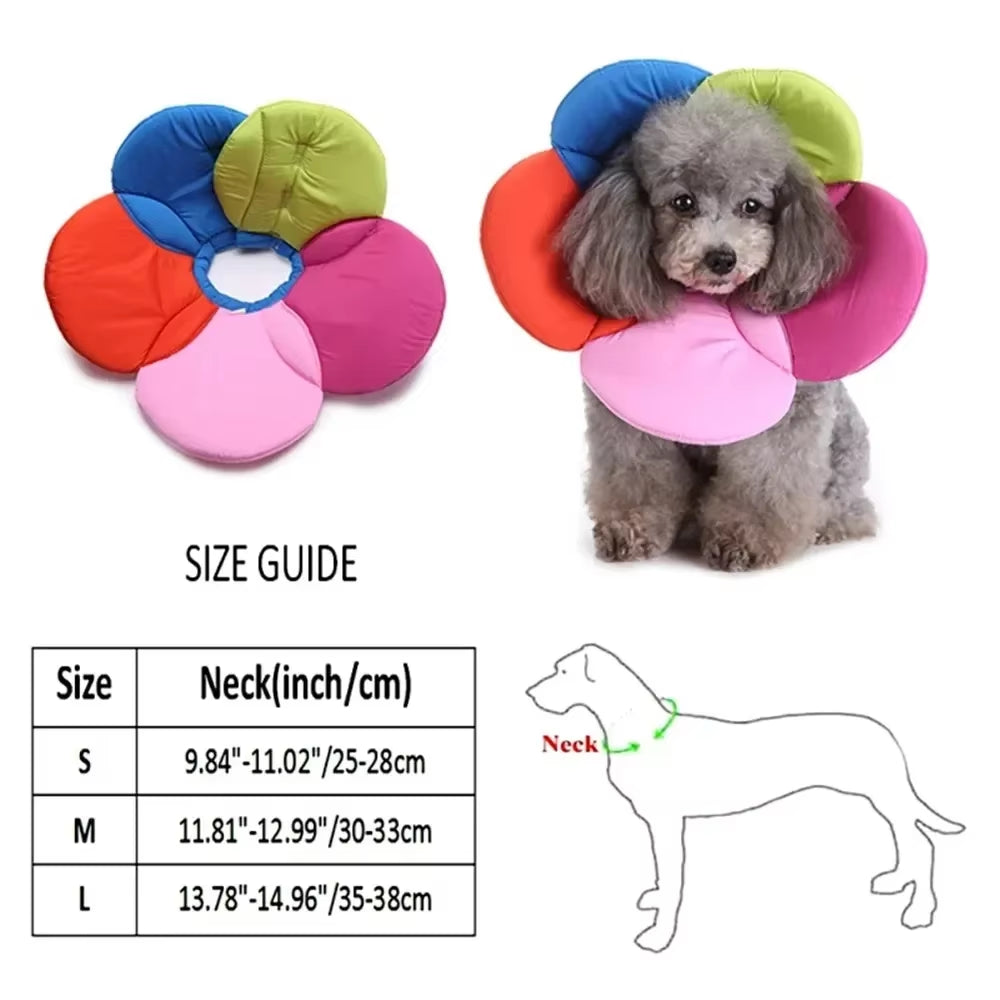 Flower Shape Dog Surgery Collar, Anti-Barking, Pomeranian Recovery
