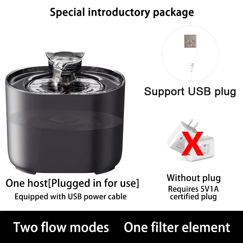 Cat Water Fountain USB Electric Pump Auto Recirculate Filtration