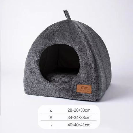 Winter Warm Foldable Cat Bed Soft Plush Pet House Sofa for Dogs