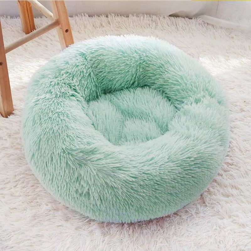 Ultra Soft Washable Pet Dog Bed, Round Cuddler Cushion, Warm