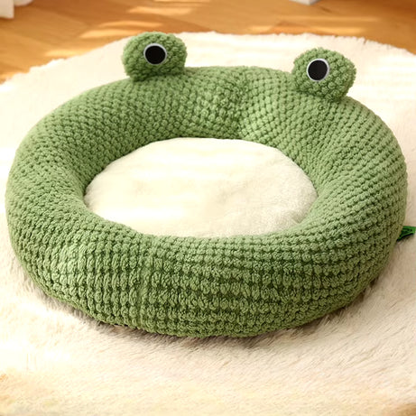 Frog Shape Pet Nest Winter Warm Dog Cat Bed Plush Mattress