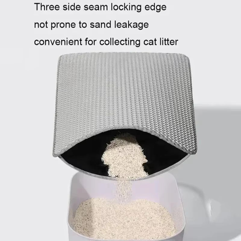 Double Layer Waterproof Cat Litter Mat, Non-Slip, Washable