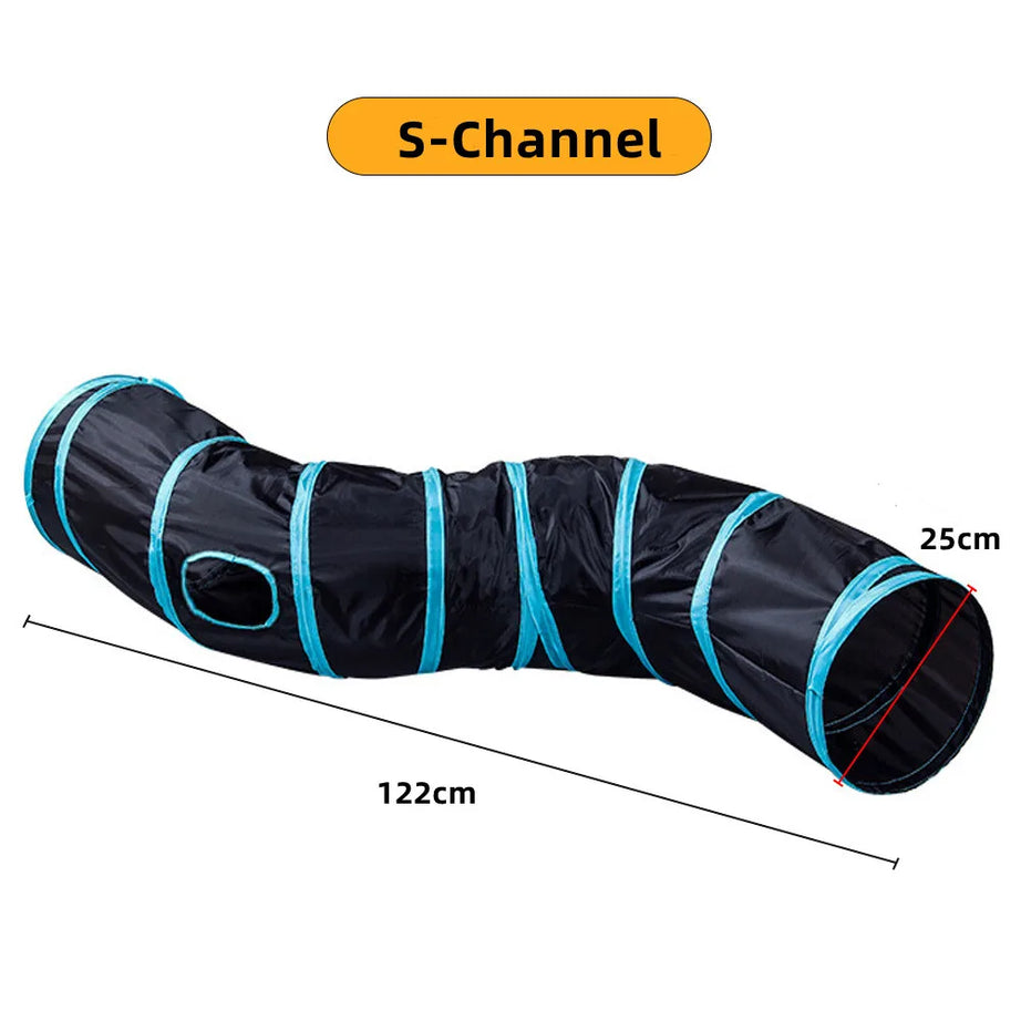 Foldable Cat Tunnel Toy, Breathable, Indoor Play
