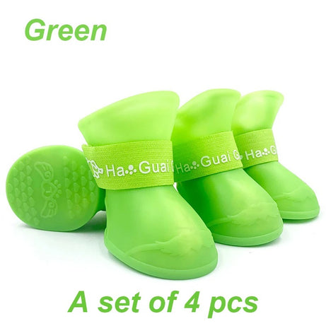 Dog Rain Boots Waterproof Non-Slip Shoes for Small Pets