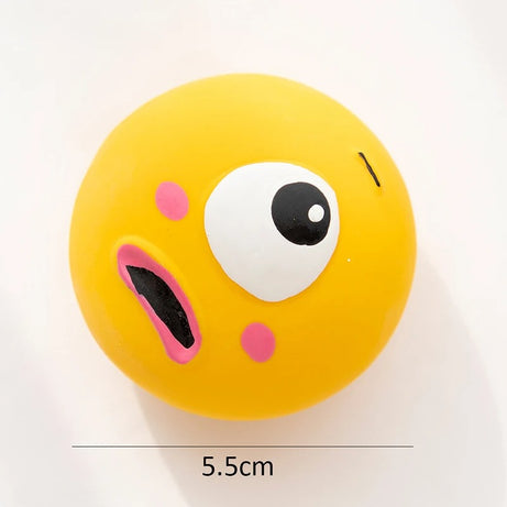 Durable Dog Chew Ball Toy with Squeaker & Teeth Cleaning