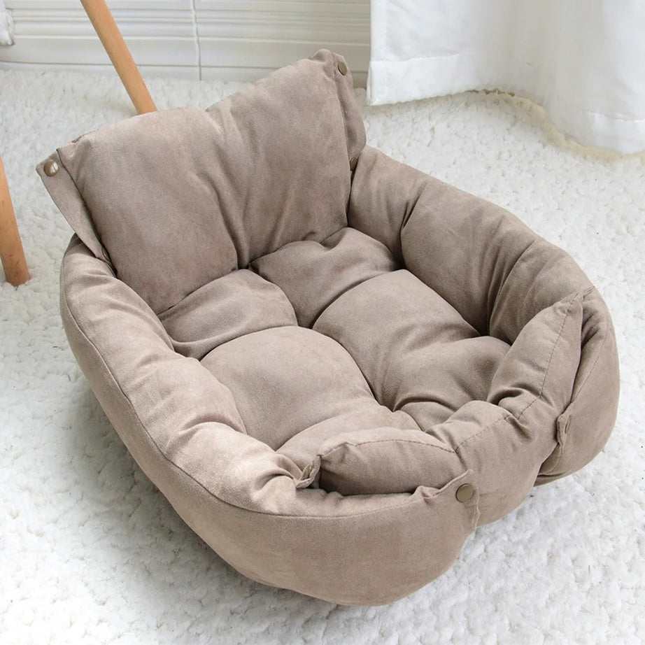 3-in-1 Dog Cat Bed Sofa Mat – Warm Winter Pet Cushion Nest