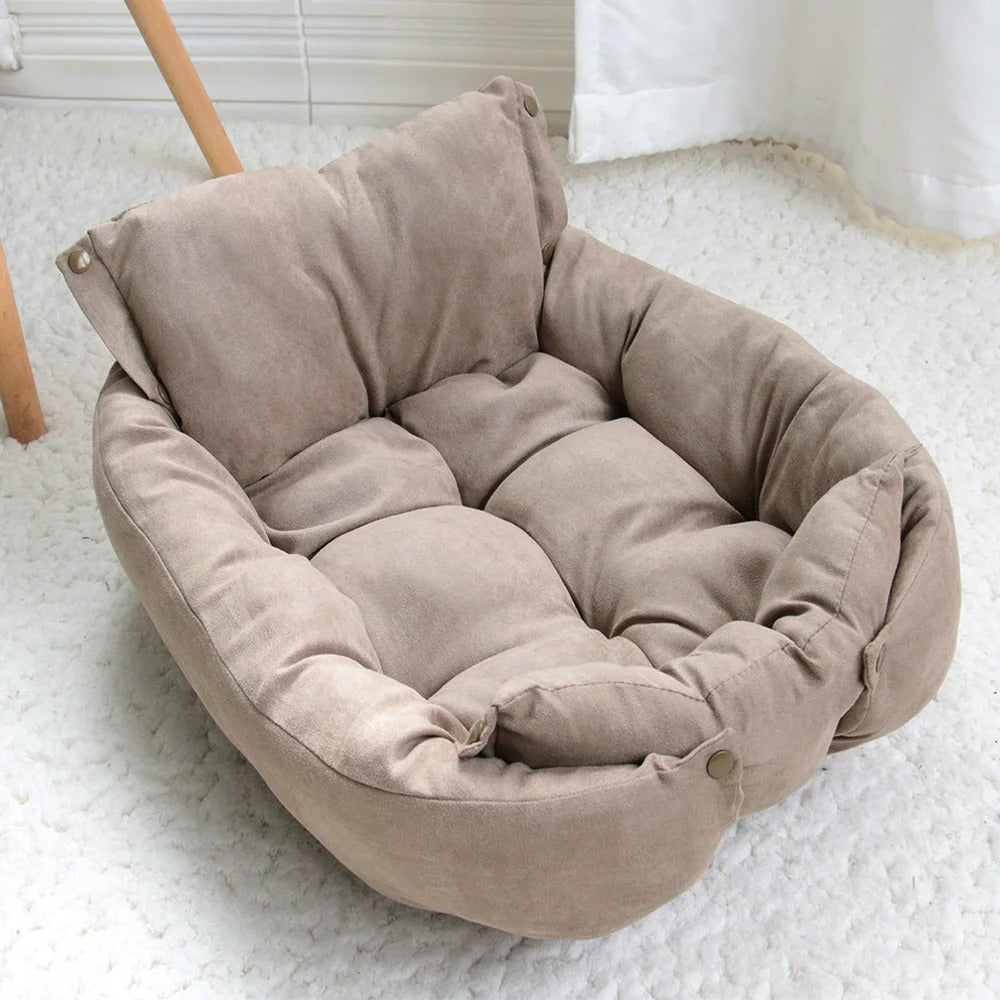 3-in-1 Dog Cat Bed Sofa Mat – Warm Winter Pet Cushion Nest