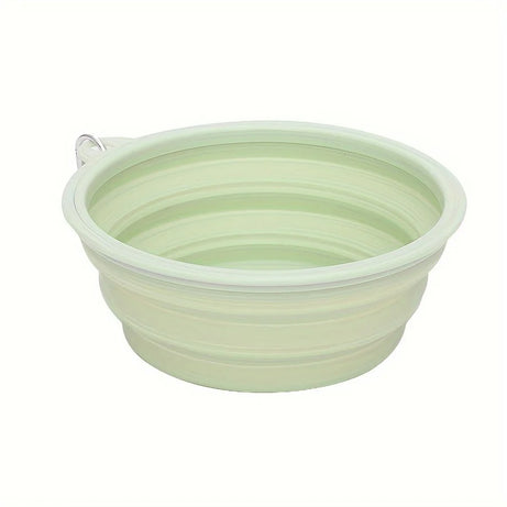 Portable Silicone Pet Bowl – Folding Travel Feeder Tray