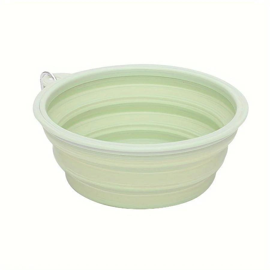 Portable Silicone Pet Bowl – Folding Travel Feeder Tray