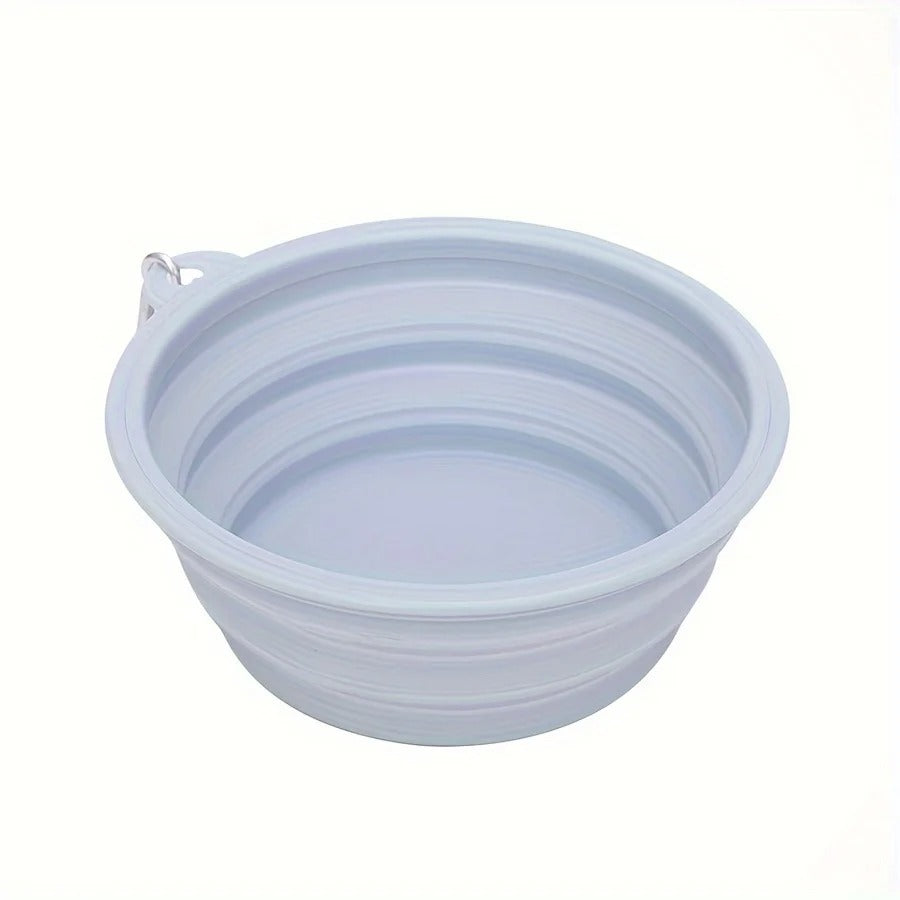 Portable Silicone Pet Bowl – Folding Travel Feeder Tray
