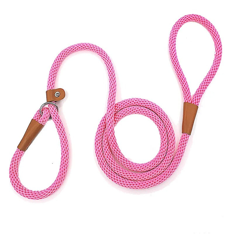 Adjustable No-Pull Nylon Slip Lead Leash for Medium & Large Dogs