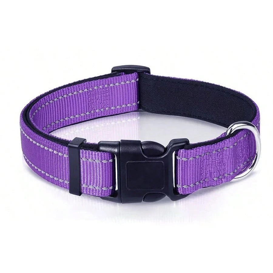 Reflective Adjustable Dog Collar - Soft, Safe & Cute Fit