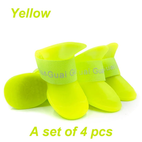 Dog Rain Boots Waterproof Non-Slip Shoes for Small Pets