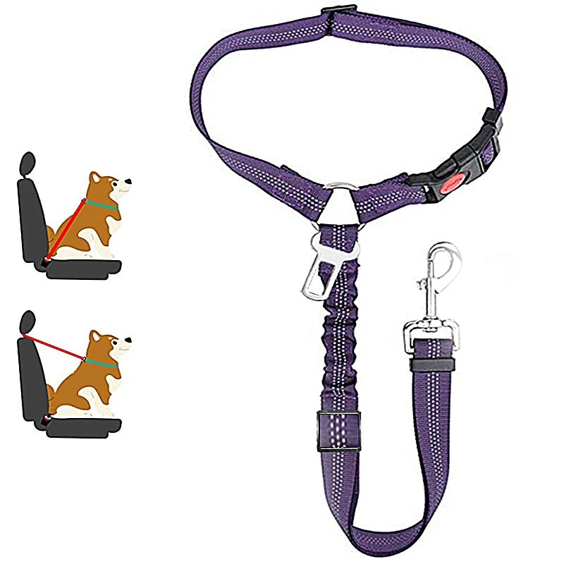 2-in-1 Dog Harness Leash & Car Seat Belt for Pets