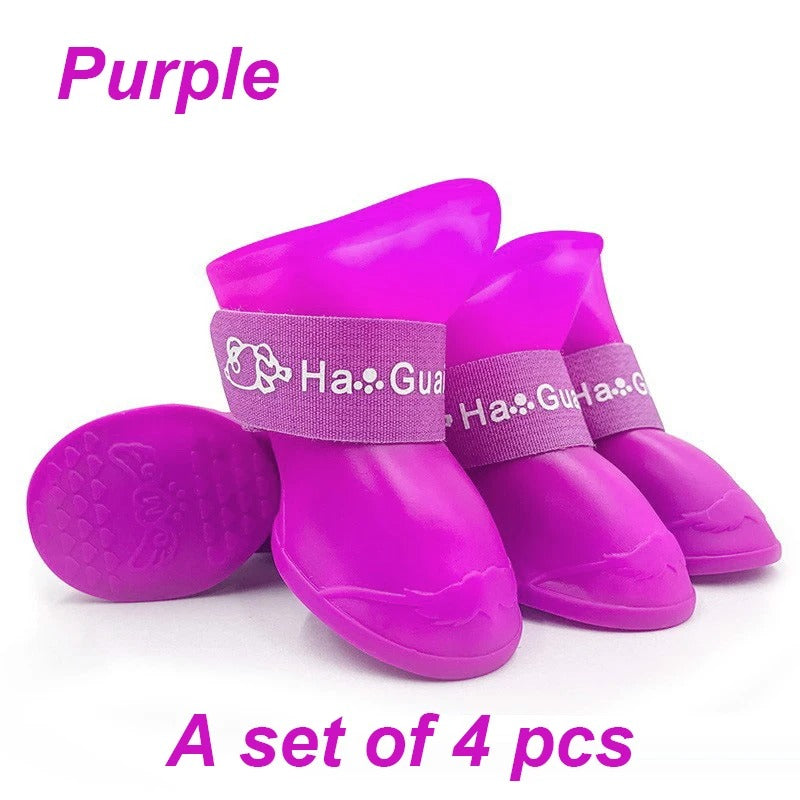 Dog Rain Boots Waterproof Non-Slip Shoes for Small Pets