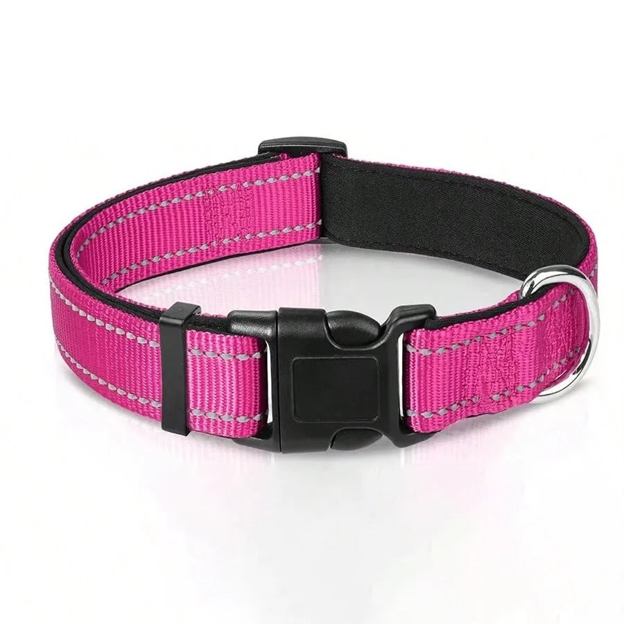 Reflective Adjustable Dog Collar - Soft, Safe & Cute Fit