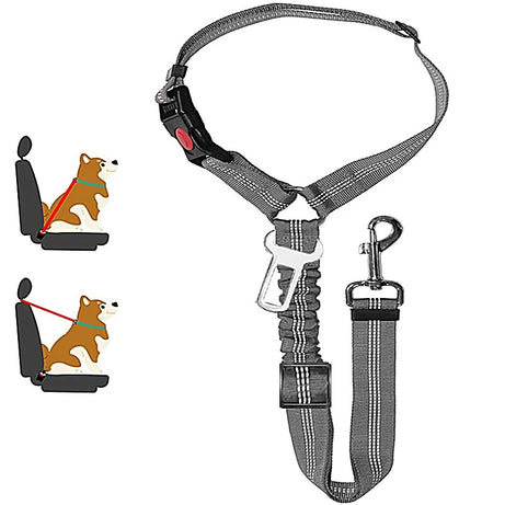 2-in-1 Dog Harness Leash & Car Seat Belt for Pets