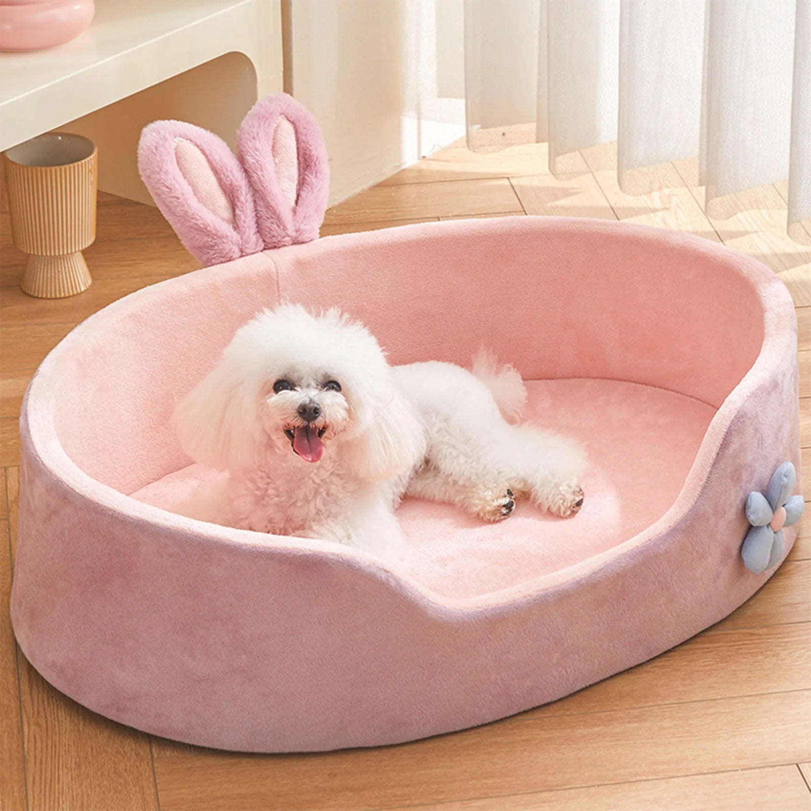Detachable Washable Soft Pet Bed – Cozy Dog & Cat Sleeping Bed