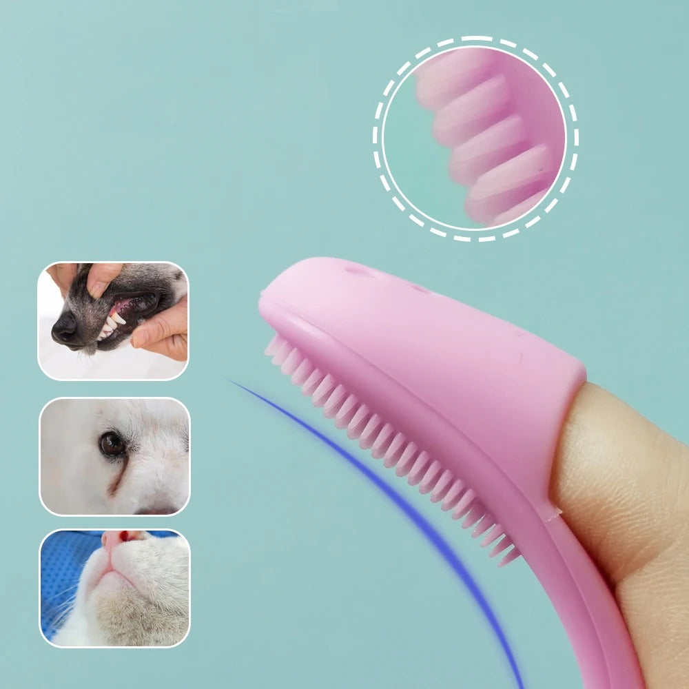 Pet Finger Toothbrush for Dogs & Cats – Grooming & Eye Care