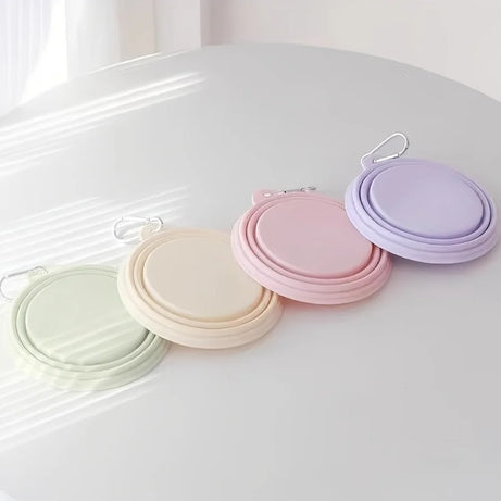 Portable Silicone Pet Bowl – Folding Travel Feeder Tray