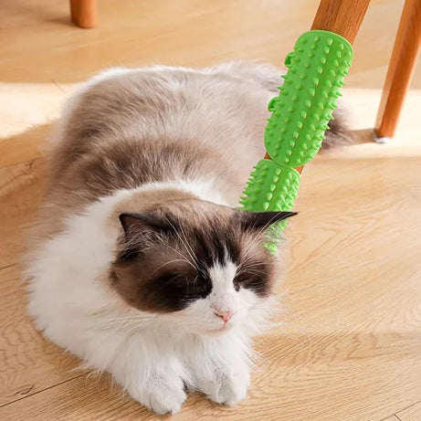 Self-Cleaning Cat Brush Wall Groomer for Shedding & Massage