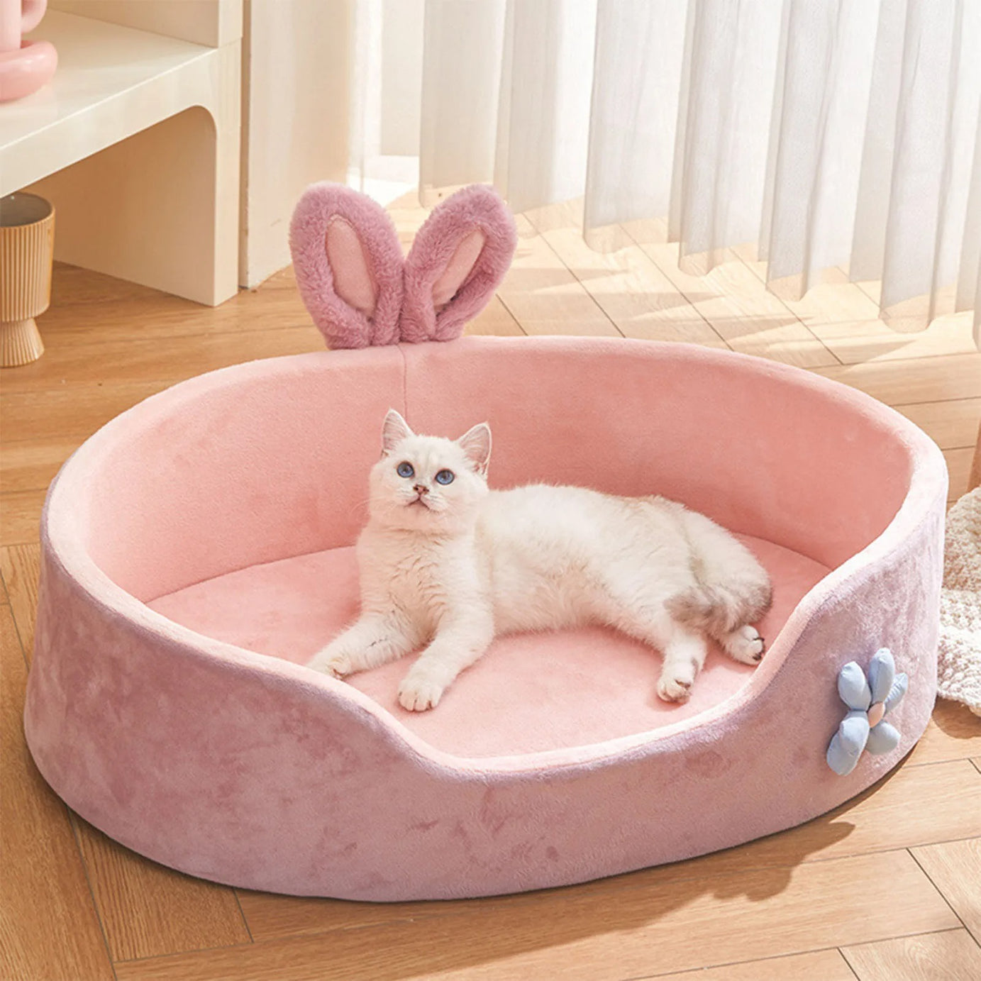 Detachable Washable Soft Pet Bed – Cozy Dog & Cat Sleeping Bed