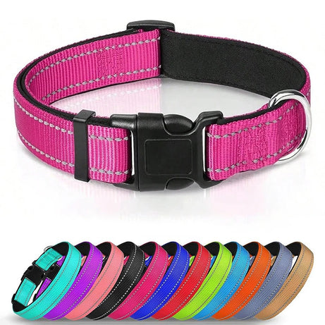 Reflective Adjustable Dog Collar - Soft, Safe & Cute Fit