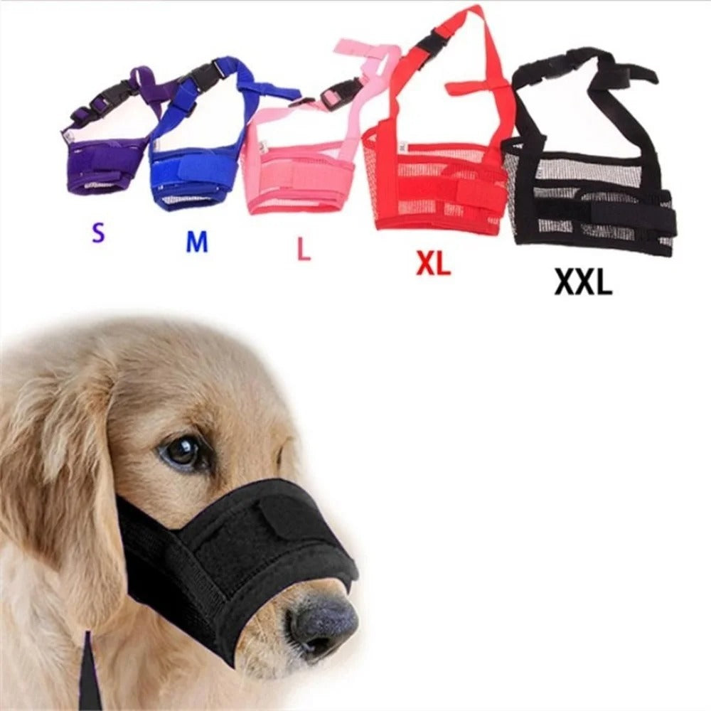 Adjustable Dog Muzzle for Small & Large Dogs – Breathable