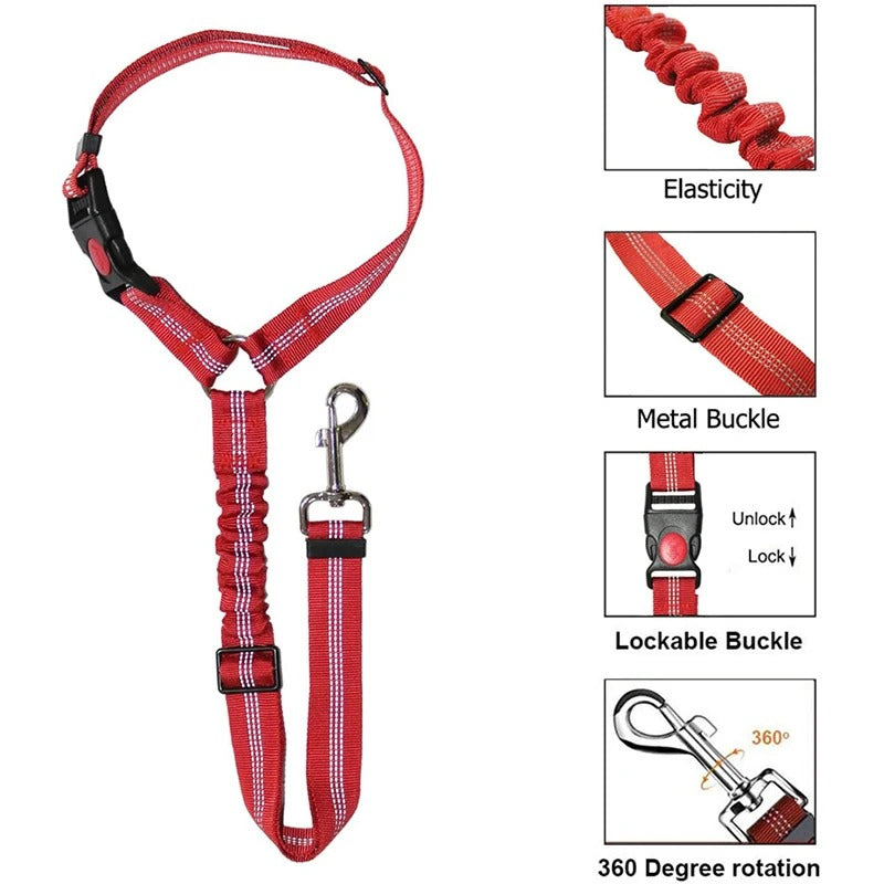 2-in-1 Dog Harness Leash & Car Seat Belt for Pets