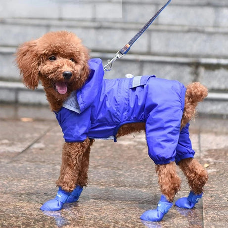 Dog Rain Boots Waterproof Non-Slip Shoes for Small Pets