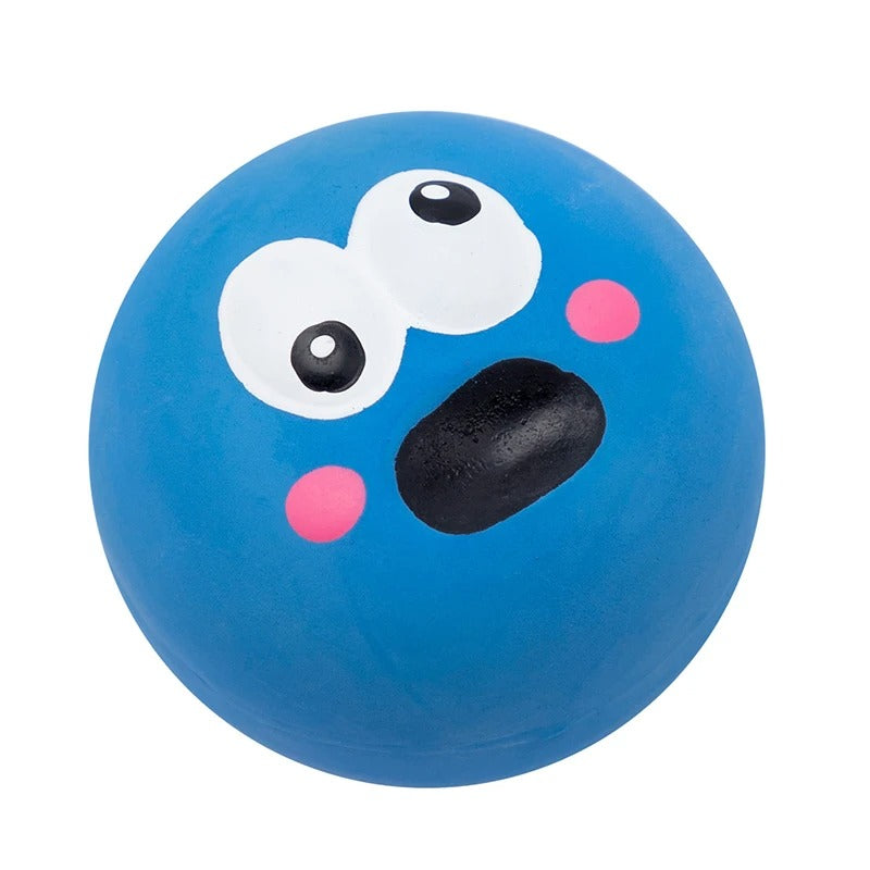 Durable Dog Chew Ball Toy with Squeaker & Teeth Cleaning