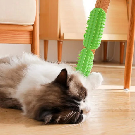 Self-Cleaning Cat Brush Wall Groomer for Shedding & Massage