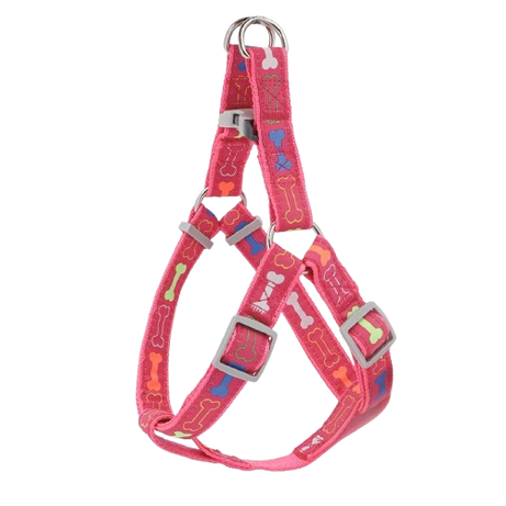 Colorful Bone Print Dog Harness – Indoor & Outdoor Use