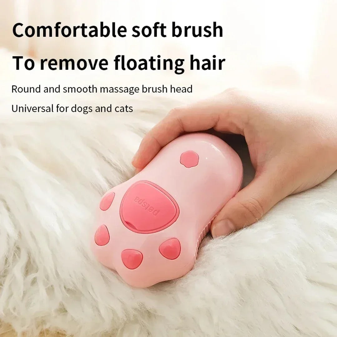 3-in-1 Pet Grooming Brush: Steam, Massage & Hair Removal