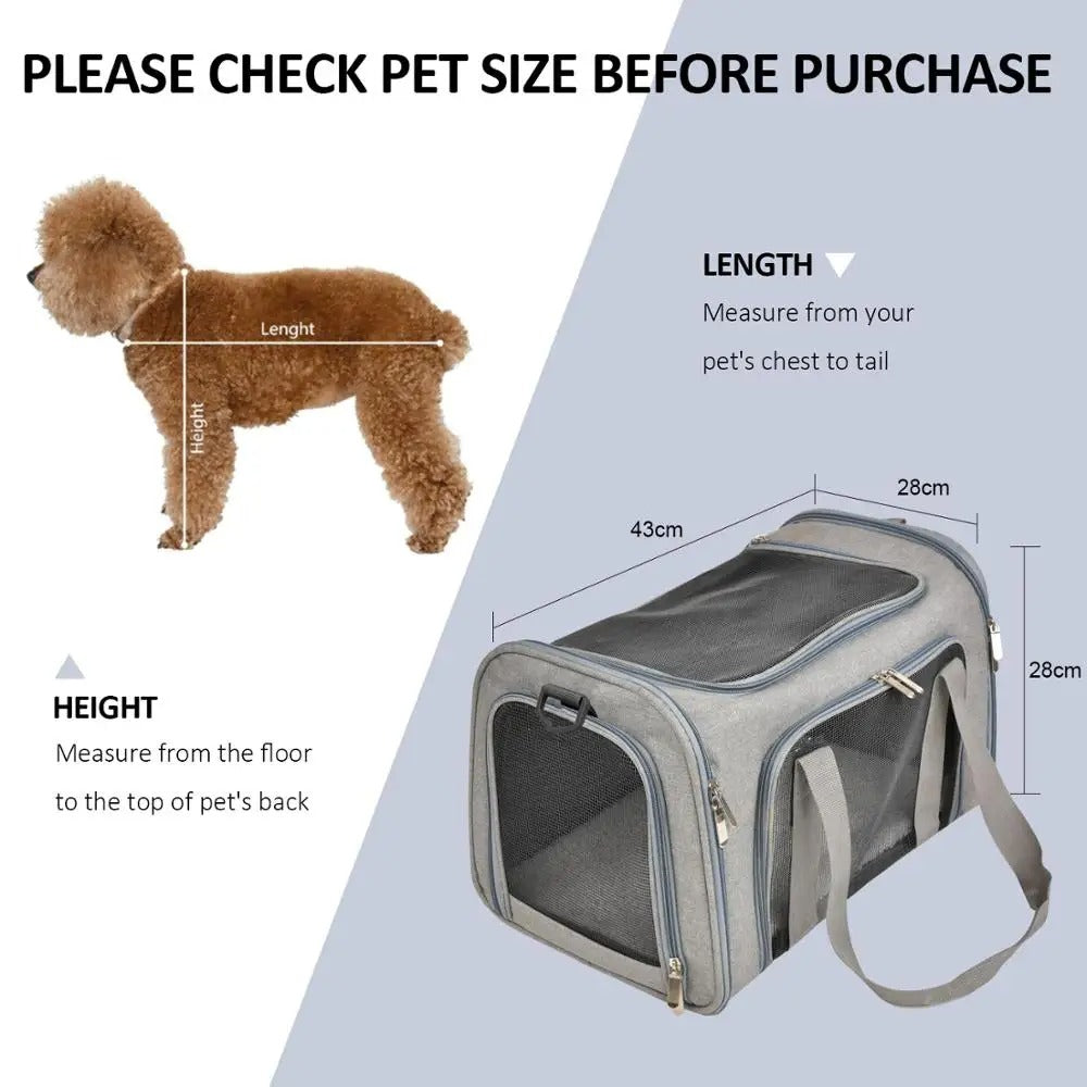 Airline Approved Pet Carrier Bag for Small Dogs & Cats
