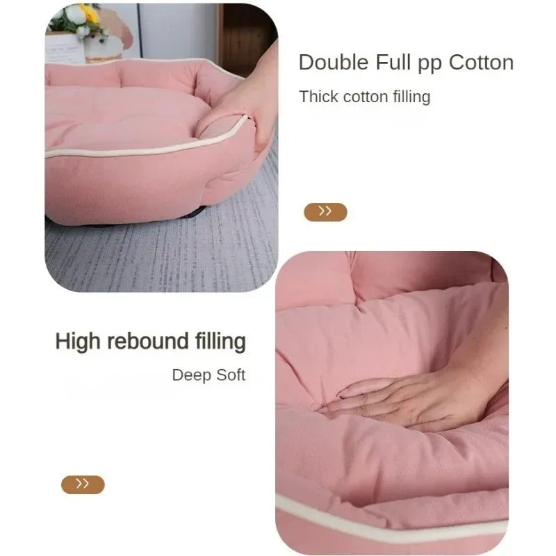 Fluffy Dog Sofa Bed for Small Breeds – Soft Pet Cushion