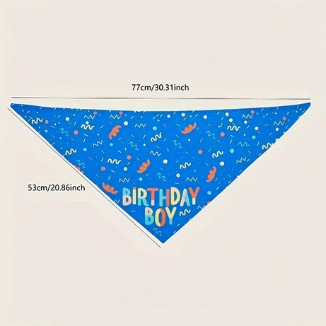 Dog Birthday Party Triangle Bib Scarf - Happy Birthday Pet Gear
