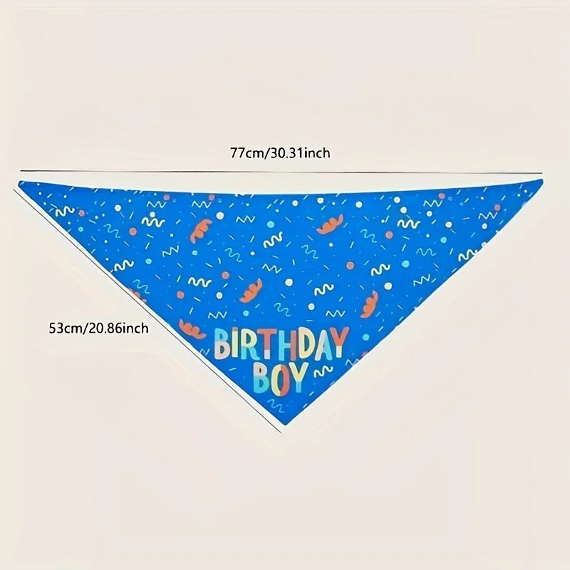 Dog Birthday Party Triangle Bib Scarf - Happy Birthday Pet Gear