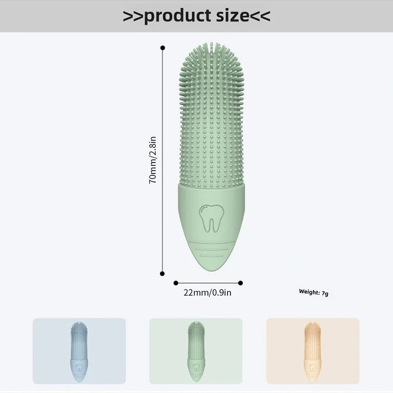 360° Dog Finger Toothbrush – Silicone Pet Dental Care