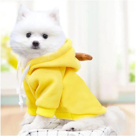 Cute Fleece Dog Hoodie for Small Dogs – Warm Pet Jacket