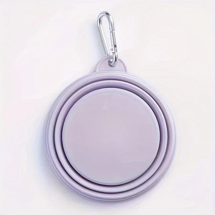 Portable Silicone Pet Bowl – Folding Travel Feeder Tray