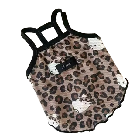 Summer Pet Clothes Leopard Ice Silk for Cats Dogs