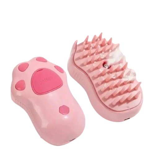 3-in-1 Pet Grooming Brush: Steam, Massage & Hair Removal