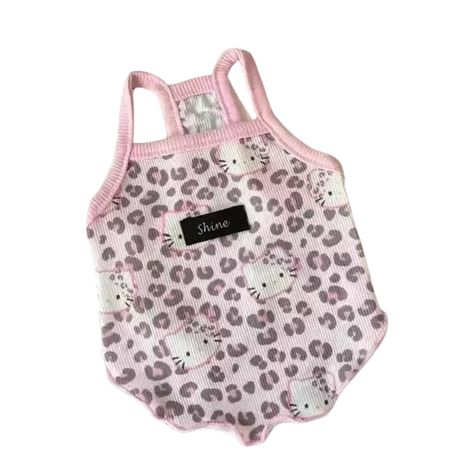 Summer Pet Clothes Leopard Ice Silk for Cats Dogs
