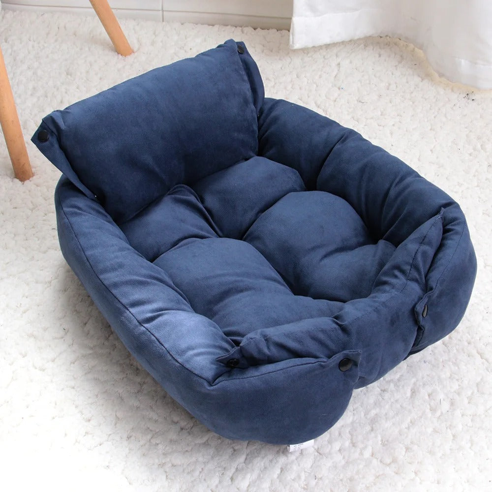 3-in-1 Dog Cat Bed Sofa Mat – Warm Winter Pet Cushion Nest